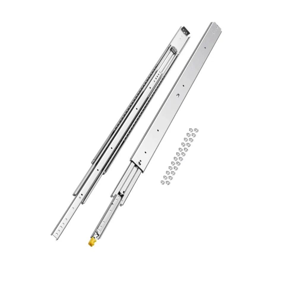 VEVOR 1 Pair Full Extension Drawer Slides 48 in, 500 lbs Load Capacity Locking Drawer Slides, Ball Bearing with Lock Side Mount Drawer Slide Rail