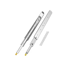 VEVOR 1 Pair Full Extension Drawer Slides 18 20 22 28 30 32 36 38 40 44 48 52 56 60 in, 500 lbs Load Capacity Locking Drawer Slides, Ball Bearing with Lock Side Mount Drawer Slide Rail