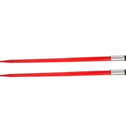VEVOR Pair Hay Spear 49" Bale Spear 3000 lbs Capacity, Bale Spike Quick Attach Square Hay Bale Spears 1 3/4", Red Coated Bale Forks, Bale Hay Spike with Hex Nut & Sleeve for Buckets Tractors Loaders