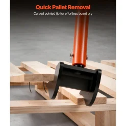 VEVOR Pallet Buster Tool, 44 Inch Carbon Steel Handle Wrecking Pry Bar, 2000 lbs Weight Capacity, Heavy Duty Deck Board Removal Tool, Breaker Bar for Flooring, Framing, Roofing, Trim, Drywall