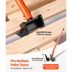 VEVOR Pallet Buster Tool, 50 Inch Carbon Steel Handle Wrecking Pry Bar, 2000 lbs Weight Capacity, Heavy Duty Deck Board Removal Tool, Breaker Bar for Flooring, Framing, Roofing, Trim, Drywall