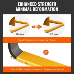 VEVOR Pallet Fork Extensions, 84" Length 4.5" Width, Heavy Duty Carbon Steel Fork Extensions for Forklifts, 1 Pair Forklift Extensions, Industrial Forklift Fork Attachments for Forklift Truck, Yellow