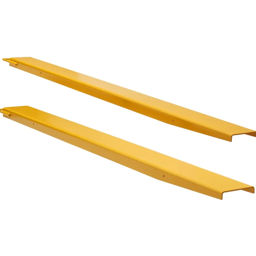 VEVOR Pallet Fork Extensions, 84" Length 4.5" Width, Heavy Duty Carbon Steel Fork Extensions for Forklifts, 1 Pair Forklift Extensions, Industrial Forklift Fork Attachments for Forklift Truck, Yellow