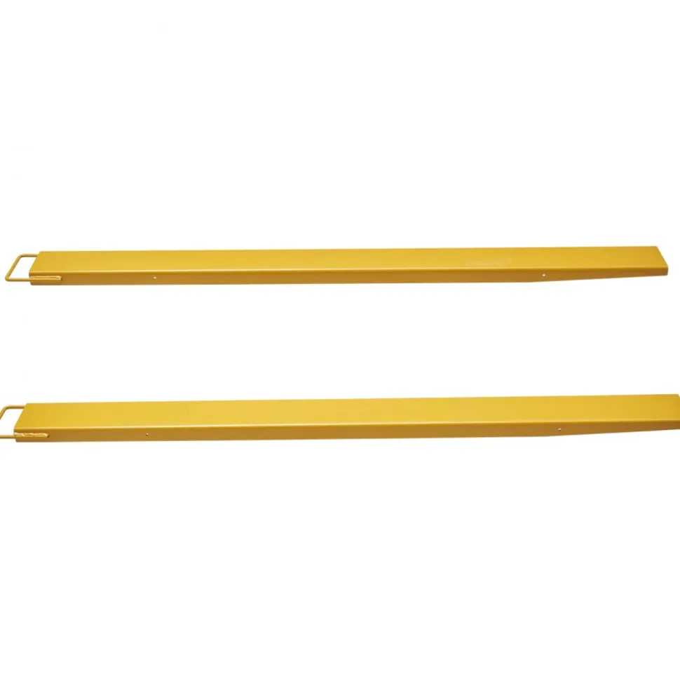VEVOR Pallet Fork Extensions, 84" Length 4.5" Width, Heavy Duty Carbon Steel Fork Extensions for Forklifts, 1 Pair Forklift Extensions, Industrial Forklift Fork Attachments for Forklift Truck, Yellow