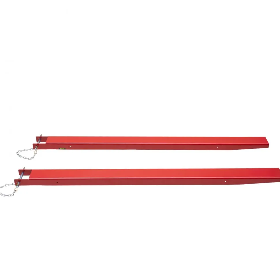VEVOR Pallet Fork Extensions, 72" Length 4.5" Width, Heavy Duty Carbon Steel Fork Extensions for Forklifts, 1 Pair Forklift Extensions with Pins, Forklift Fork Attachments for Forklift Truck, Red