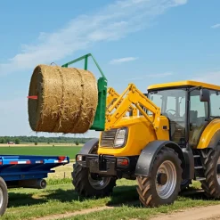 VEVOR Pallet Fork Frame Attachment with 48-inch Skid Steer Forks for JD Tractors