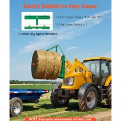 VEVOR Pallet Fork Frame Attachment with 48-inch Skid Steer Forks for JD Tractors