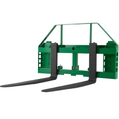 VEVOR Pallet Fork Frame Attachment with 42-inch Skid Steer Forks for JD Tractors