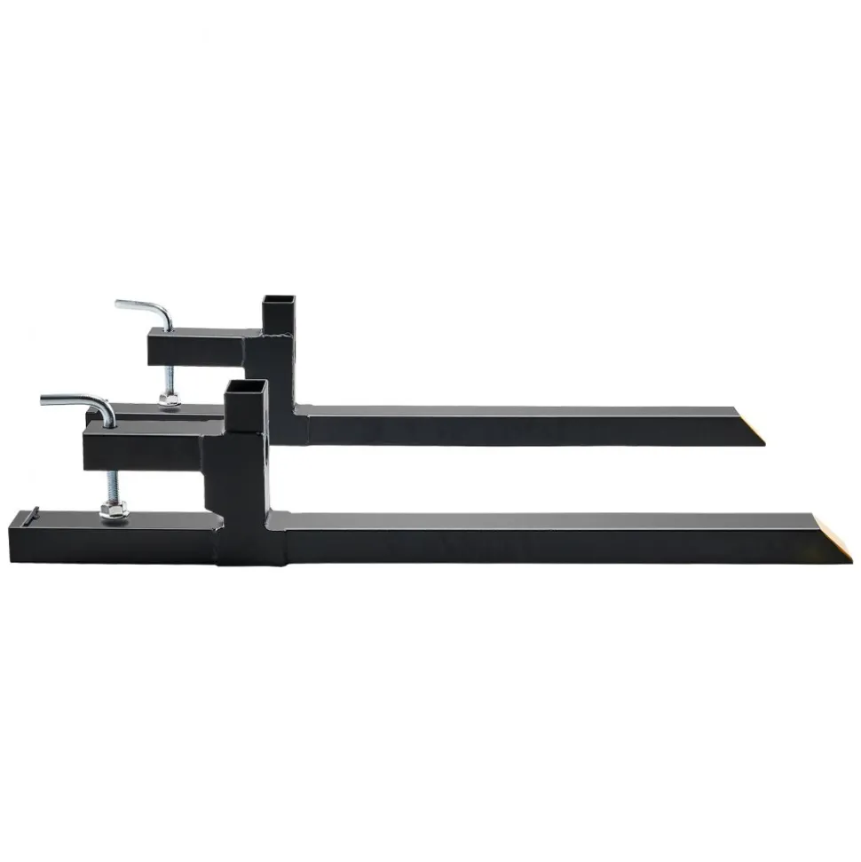 VEVOR Pallet Forks, 2000 lbs Capacity Clamp on Pallet Forks, 43" Tractor Bucket Forks, Heavy Duty Front Loader Attachment for Tractor, Skid Steer, Loader Bucket, Tractor Forks for Agriculture and Farm