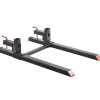 VEVOR Pallet Forks, 2000 lbs Clamp on Pallet Forks, 43-Inch Total Length Heavy-Duty Tractor Fork with Adjustable Stabilizer Bar for Tractor Attachments, Loader Bucket, and Skid Steer, Black