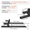 VEVOR Pallet Forks, 4000 lbs Clamp on Pallet Forks, 60-Inch Total Length Heavy-Duty Tractor Fork with Adjustable Stabilizer Bar for Tractor Attachments, Loader Bucket, and Skid Steer, Black