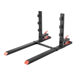 VEVOR Pallet Forks, 4000 lbs Clamp on Pallet Forks, 60-Inch Total Length Heavy-Duty Tractor Fork with Anti-Tilt Bar & Adjustable Stabilizer Bar, Fit for Loader Bucket Skid Steer Tractor, Black