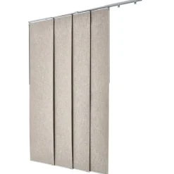 VEVOR Panel Track Blinds, Extendable Track from 45.8 in to 86 in W, Trimmable Panel Curtains Up to 96 in H, Vertical Blackout Panel Blinds for Sliding Doors, Patio Doors, Room Divider, Windows, Brown