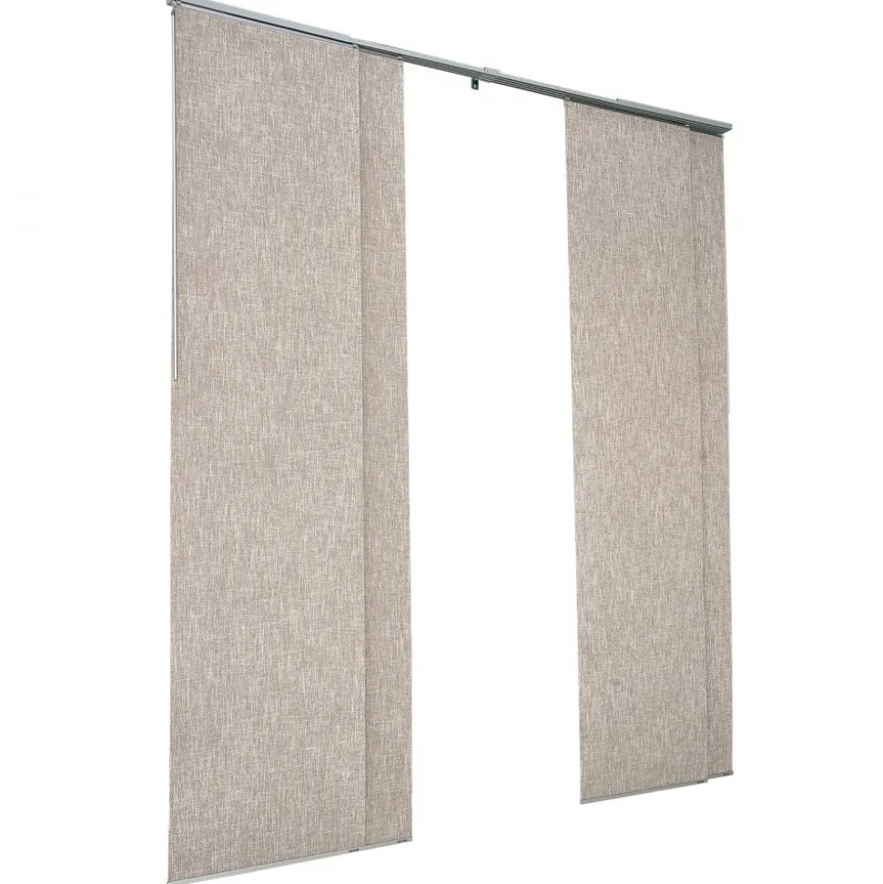 VEVOR Panel Track Blinds, Extendable Track from 45.8 in to 86 in W, Trimmable Panel Curtains Up to 96 in H, Vertical Blackout Panel Blinds for Sliding Doors, Patio Doors, Room Divider, Windows, Brown