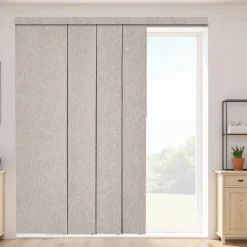 VEVOR Panel Track Blinds, Extendable Track from 45.8 in to 86 in W, Trimmable Panel Curtains Up to 96 in H, Vertical Blackout Panel Blinds for Sliding Doors, Patio Doors, Room Divider, Windows, Brown