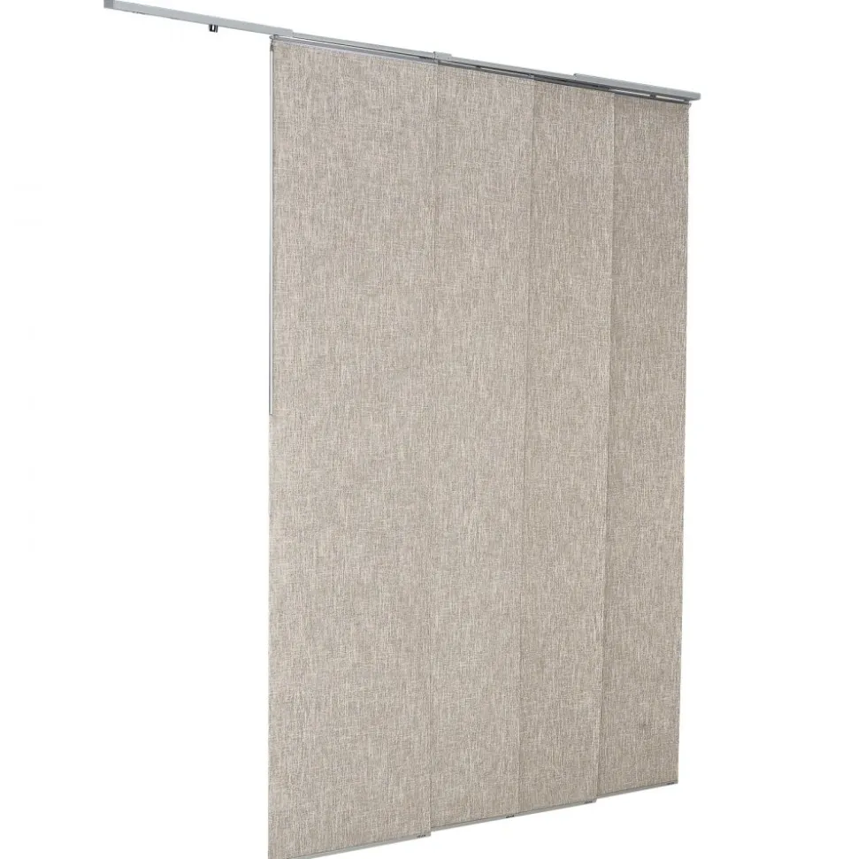 VEVOR Panel Track Blinds, Extendable Track from 45.8 in to 86 in W, Trimmable Panel Curtains Up to 96 in H, Vertical Blackout Panel Blinds for Sliding Doors, Patio Doors, Room Divider, Windows, Brown