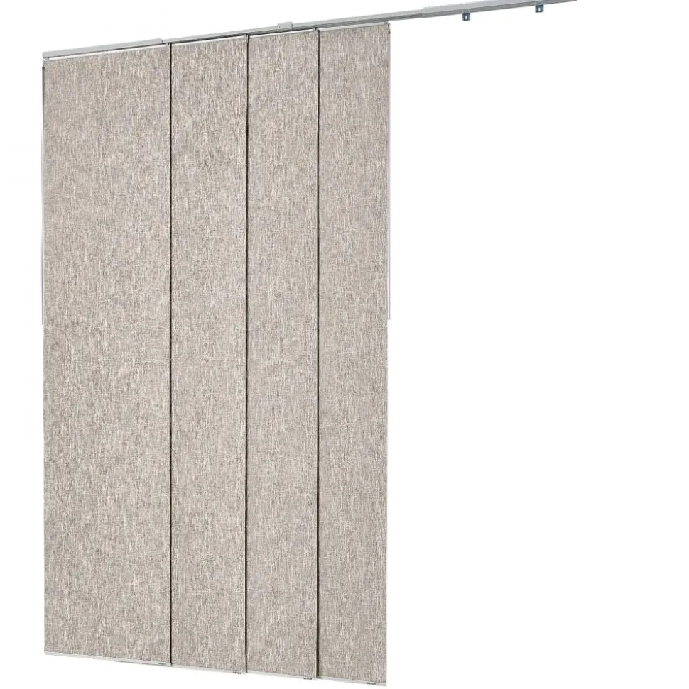 VEVOR Panel Track Blinds, Extendable Track from 45.8 in to 86 in W, Trimmable Panel Curtains Up to 96 in H, Vertical Blackout Panel Blinds for Sliding Doors, Patio Doors, Room Divider, Windows, Brown