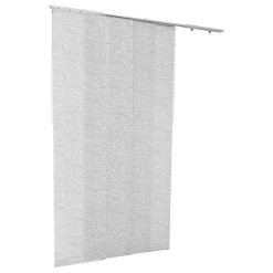 VEVOR Panel Track Blinds, Extendable Track from 45.8 in to 86 in W, Trimmable Panel Curtains Up to 96 in H, Adjustable Vertical Panel Blinds for Sliding Doors, Patio Doors, Room Divider, Window, Gray