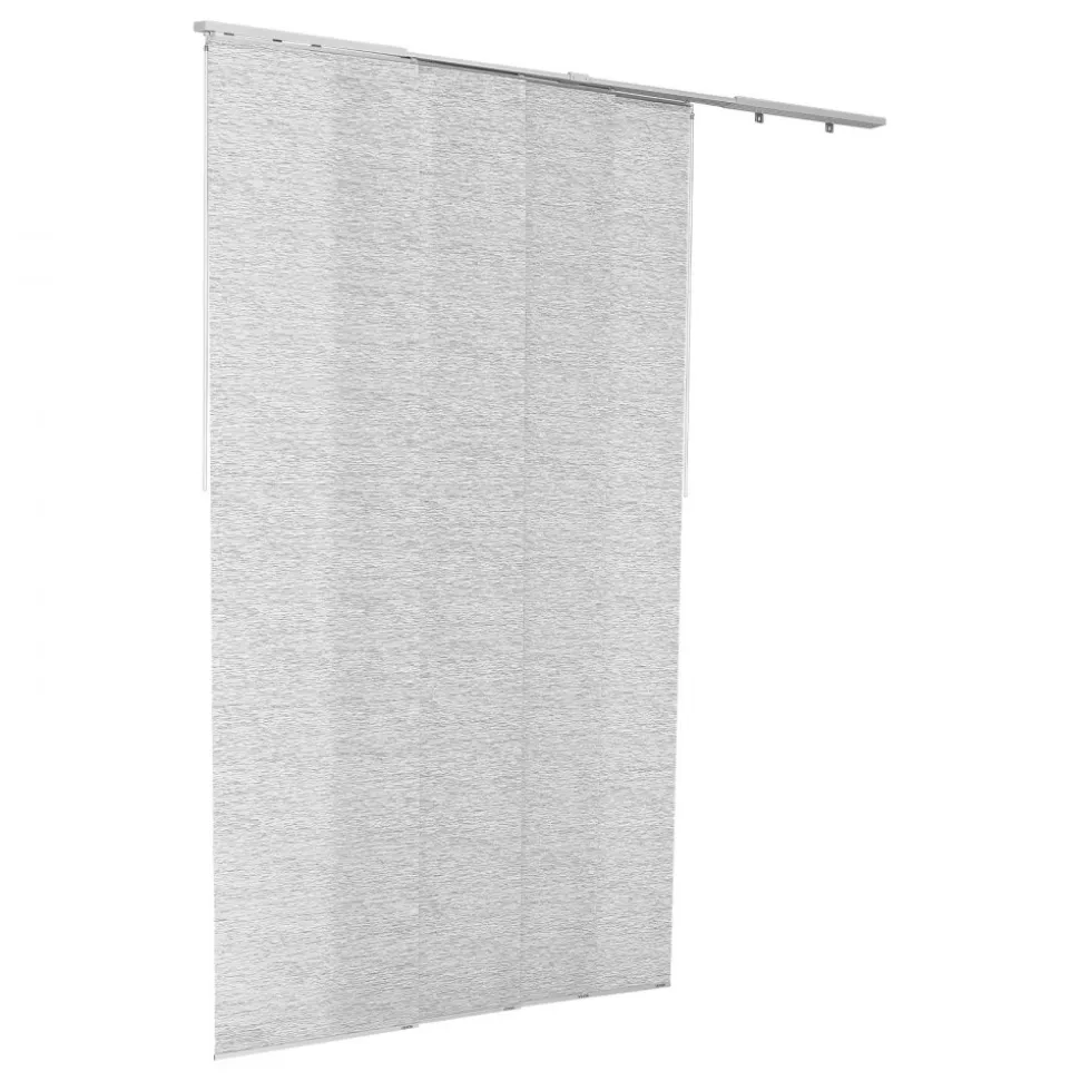 VEVOR Panel Track Blinds, Extendable Track from 45.8 in to 86 in W, Trimmable Panel Curtains Up to 96 in H, Adjustable Vertical Panel Blinds for Sliding Doors, Patio Doors, Room Divider, Window, Gray