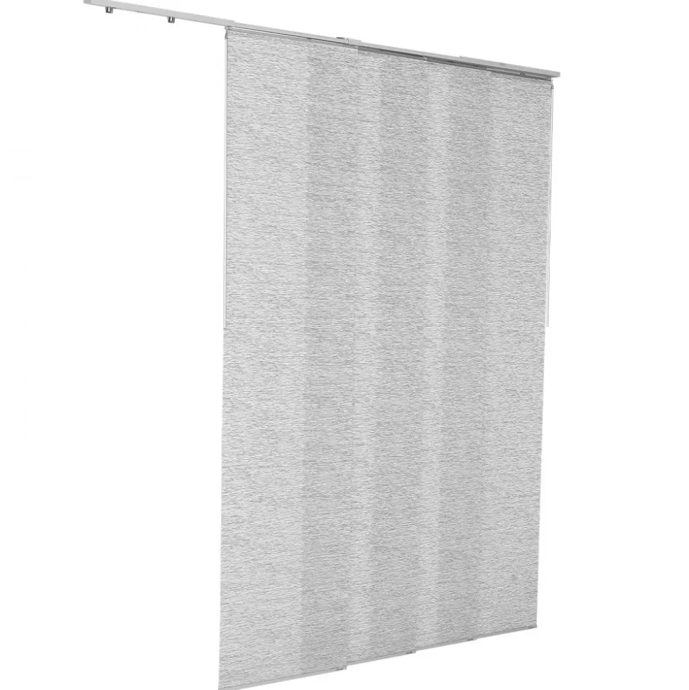 VEVOR Panel Track Blinds, Extendable Track from 45.8 in to 86 in W, Trimmable Panel Curtains Up to 96 in H, Adjustable Vertical Panel Blinds for Sliding Doors, Patio Doors, Room Divider, Window, Gray
