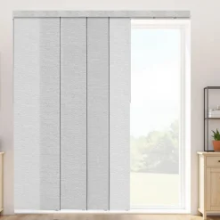 VEVOR Panel Track Blinds, Extendable Track from 45.8 in to 86 in W, Trimmable Panel Curtains Up to 96 in H, Adjustable Vertical Panel Blinds for Sliding Doors, Patio Doors, Room Divider, Window, Gray