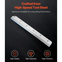 VEVOR Paper Cutter Blade, Heavy Duty Steel Blade Replacement Suitable for Professional Cutter H520TV7/E5208L, Paper Trimmer Machine Spare Blade,650 x 80 x 10 mm