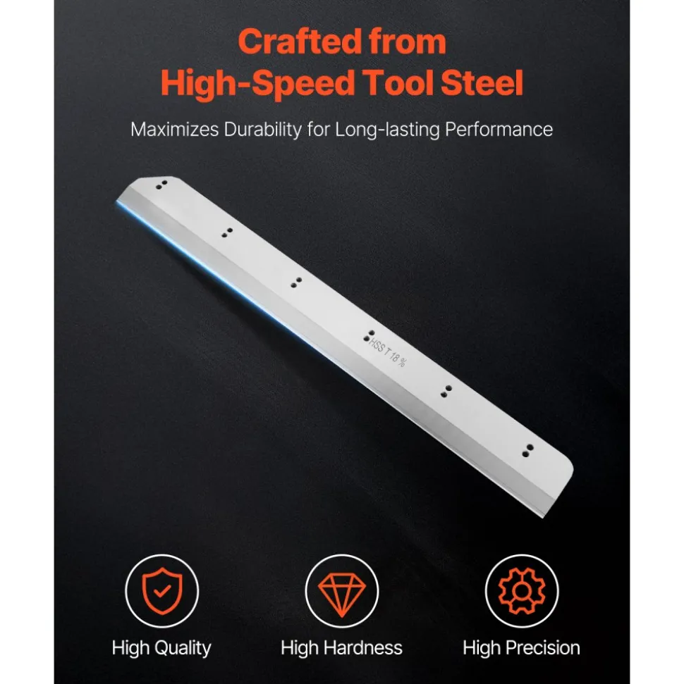 VEVOR Paper Cutter Blade, Heavy Duty Steel Blade Replacement Suitable for Professional Cutter H520TV7/E5208L, Paper Trimmer Machine Spare Blade,650 x 80 x 10 mm