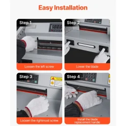 VEVOR Paper Cutter Blade, Heavy Duty Steel Blade Replacement Suitable for Professional Cutter E330D/E330S, Paper Trimmer Machine Spare Blade,585 x 44 x 6 mm