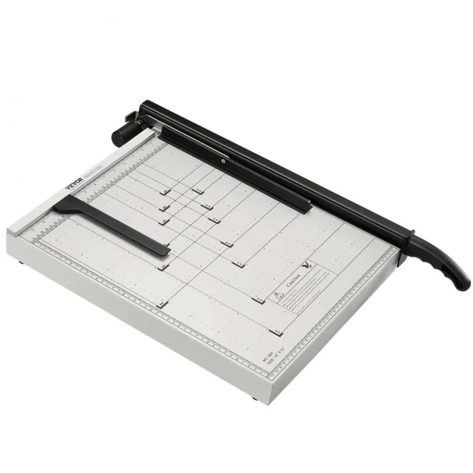 VEVOR Paper Cutter, Guillotine Trimmer, 18" Cut Length, 15 Sheets Capacity, Heavy Duty Guillotine Paper Cutter with Guard Rail/Blade Lock for Cardstock/Cardboard, Paper Trimmer for Home Office School