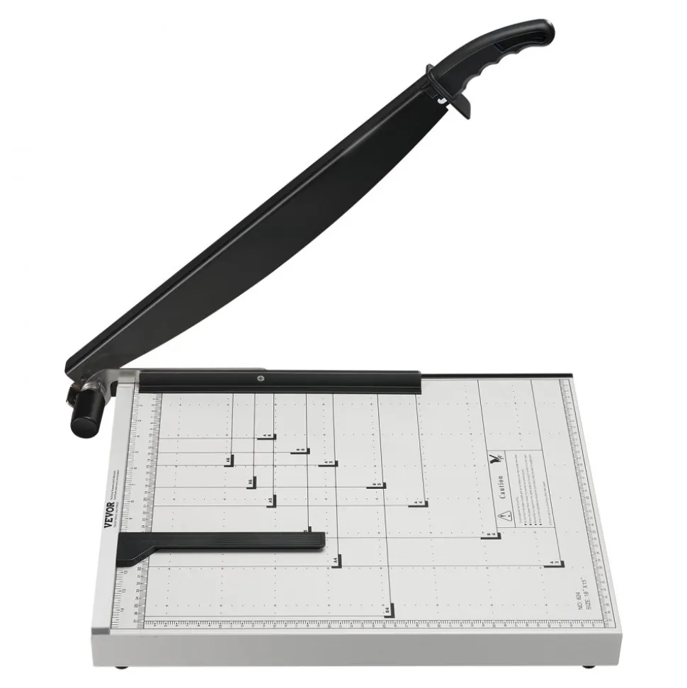 VEVOR Paper Cutter, Guillotine Trimmer, 18" Cut Length, 15 Sheets Capacity, Heavy Duty Guillotine Paper Cutter with Guard Rail/Blade Lock for Cardstock/Cardboard, Paper Trimmer for Home Office School