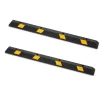 VEVOR Parking Stopper, 21.6 Inch 2 Pcs Heavy Duty Parking Aid for Garage, Rubber Curb Garage Floor Stopper with Reflective Strips, Aid Gadgets for Cars Vans Trucks Tire Wheel Guide Block Stops Bumpers