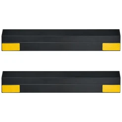 VEVOR Parking Stopper, 16 Inch 2 Pcs Heavy Duty Parking Aid for Garage, PP Curb Garage Floor Stopper with Reflective Strips, Vehicles Gadgets for Cars Vans Trucks Tire Wheel Guide Block Stops Bumpers