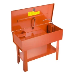 VEVOR Parts Washer 40-Gallon, 17 Gallon Solvent Capacity, 1 Gallon per Minute Max Pump Output, Steel Cabinet Electric Pump Automotive Parts Washer Cleaner for Wheel Bearings, Gears, and Carburetors