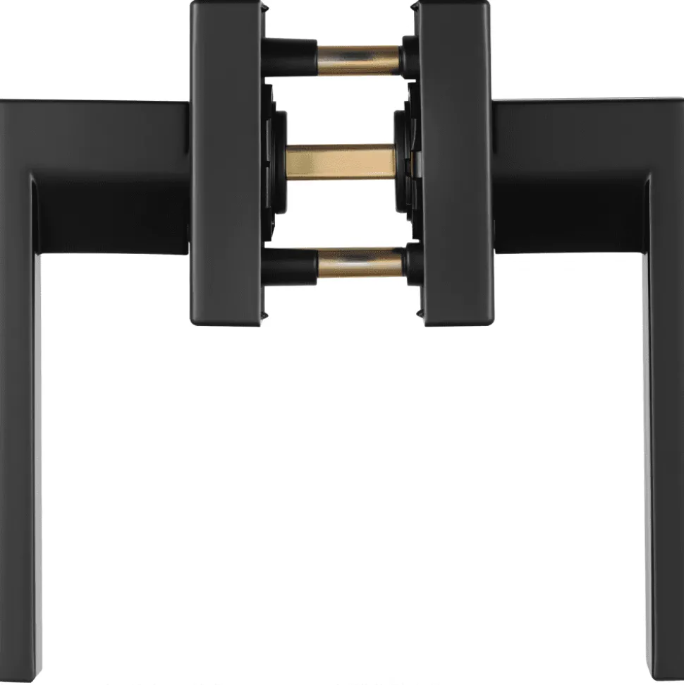 VEVOR Passage Door Handle, 6 Pack Matte Black Door Lever, Left or Right Handing Reversible Lever Non-Locking, 45° Rotation to Open, Universal Square Interior for Hallways, Closets, Meeting Spaces