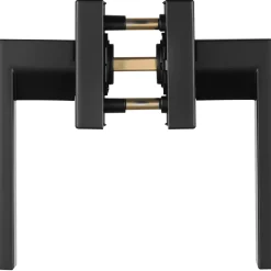 VEVOR Passage Door Handle, 1 Pack Matte Black Door Lever, Left or Right Handing Reversible Lever Non-Locking, 45° Rotation to Open, Universal Square Interior for Hallways, Closets, Meeting Spaces