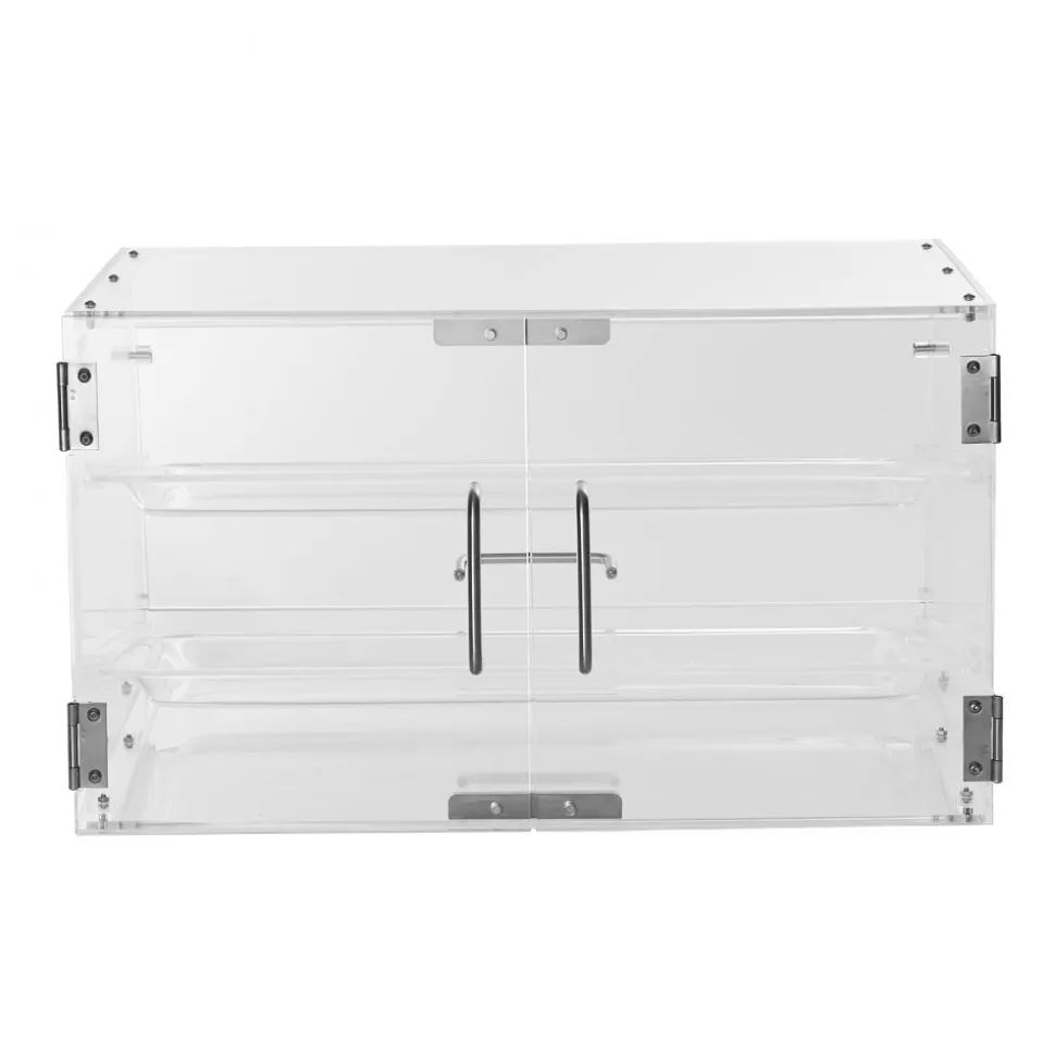 VEVOR Pastry Display Case, 2-Tier Commercial Countertop Bakery Display Case, Acrylic Display Box with Rear Door Access & Removable Shelves, Keep Fresh for Donut Bagels Cake Cookie, 20.7"x13.2"x11.9"