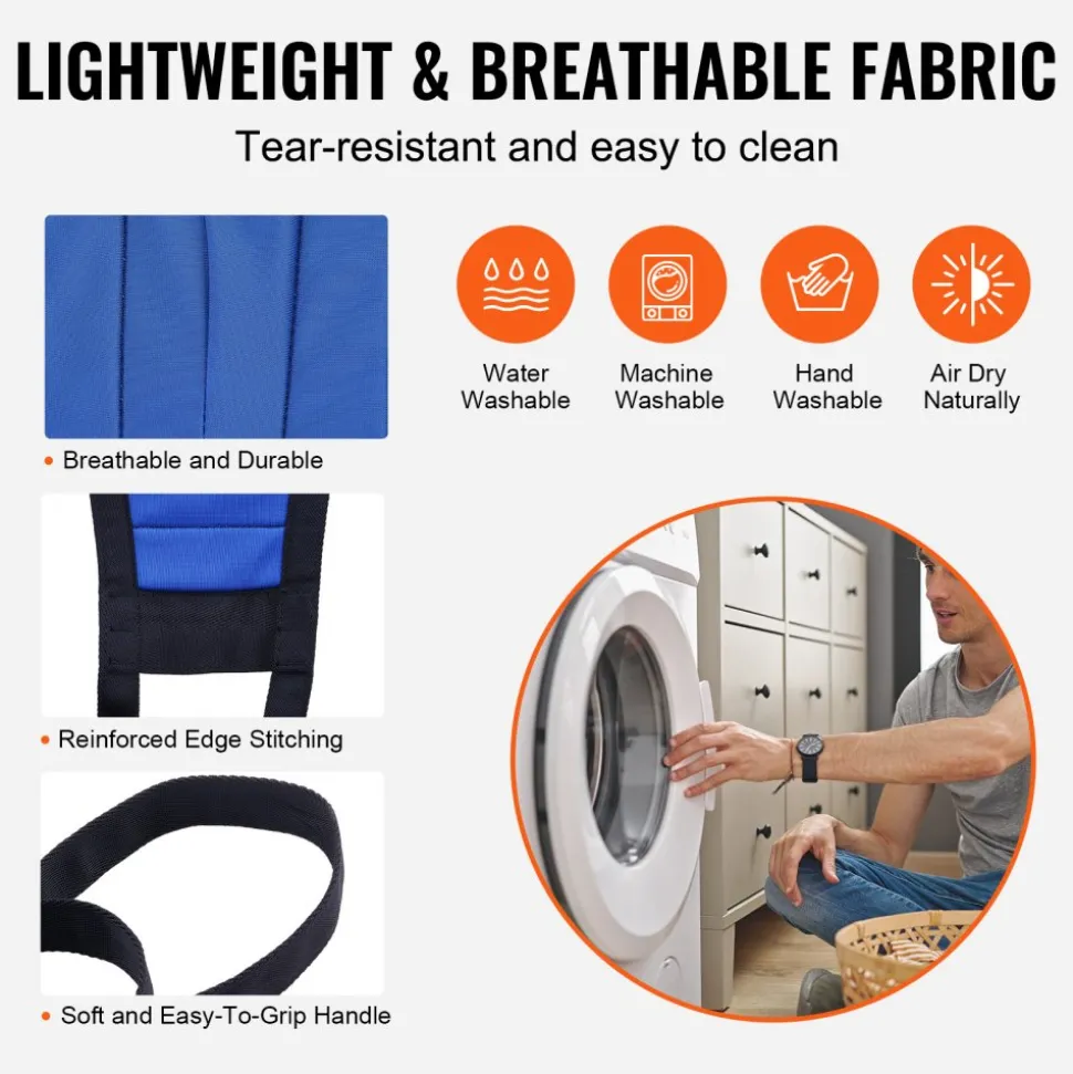VEVOR Patient Lift Sling with Head Support- Small Size, U Shape Divided Leg Transfer Sling for Bathing, Patient Lift Medical Sling for Elderly, Disabled, Bedridden, 600LBS