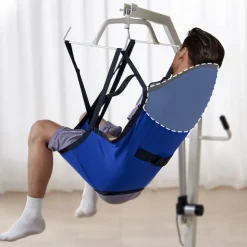 VEVOR Patient Lift Sling with Head Support- Small Size, U Shape Divided Leg Transfer Sling for Bathing, Patient Lift Medical Sling for Elderly, Disabled, Bedridden, 600LBS