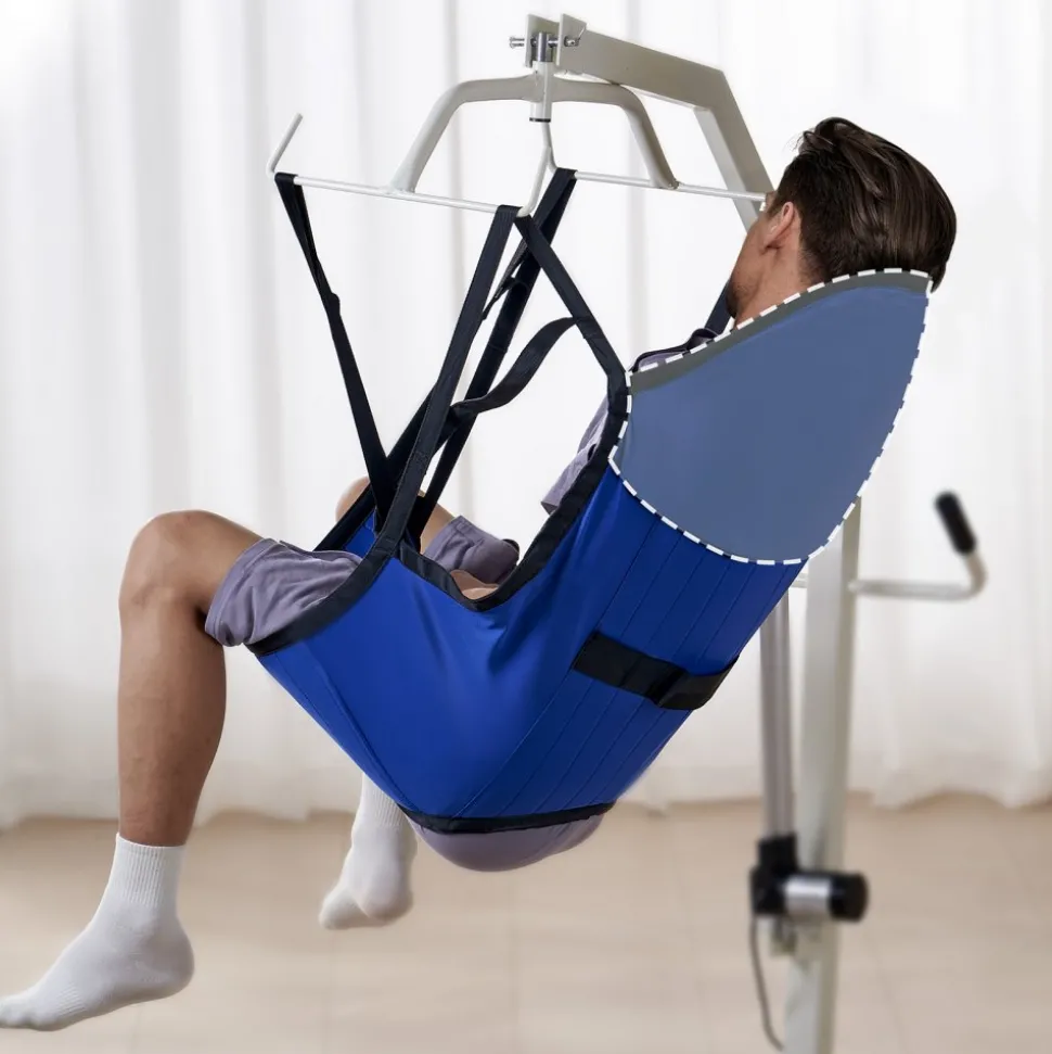 VEVOR Patient Lift U-Sling with Head Support- Medium Size, Divided Leg Transfer Sling for Bathing, Patient Lift Medical Sling for Elderly, Disabled, Bedridden, 600LBS