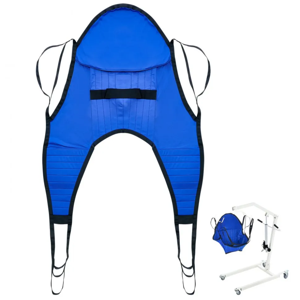 VEVOR Patient Lift U-Sling with Head Support- Medium Size, Divided Leg Transfer Sling for Bathing, Patient Lift Medical Sling for Elderly, Disabled, Bedridden, 600LBS