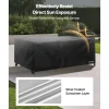 VEVOR Patio Furniture Cover, 420D Heavy Duty Waterproof Outdoor Dining Table and Chairs Cover, Large Rectangular Patio Table Covers with Air Vent for All Weather, 126L x 63W x 28H inch, Black