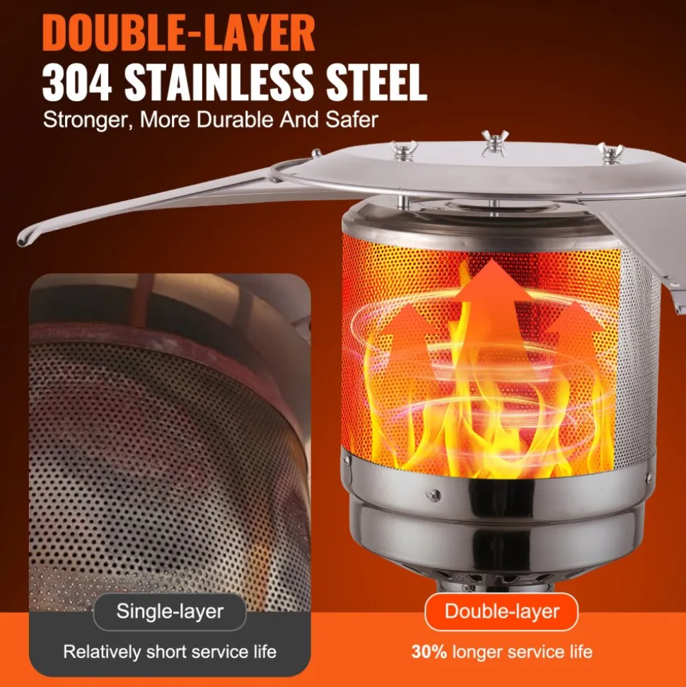 VEVOR Patio Heater for Outdoor Use, 50000BTU Propane Heater Tall Hammered With Round Table Design, Metal Burner and Wheels, Fixed Outdoor Patio Flame Heater for Patio, Party, Backyard, Garden, Bronze
