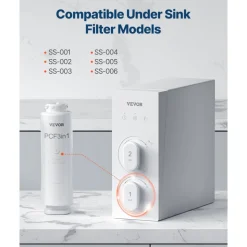 VEVOR PCF Replace Filter, 6-layer PCF Composite Water Filter Replacement, PCF Composite Filter, Reduces Chlorine & Odor, Compatible with Under Sink Water Filter System SS-001, SS-003 & SS-005