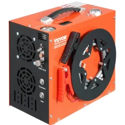 VEVOR PCP Air Compressor, 4500PSI/30Mpa Portable PCP Airgun Compressor - Built-in Water and Fan Cooling System, Auto-Stop | DC12V/AC120V Paintball Tank Compressor for Air Rifle, Scuba Diving Bottle