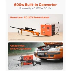 VEVOR PCP Air Compressor, 4500PSI/30Mpa PCP Airgun Compressor with Built-in Converter & Fan Cooling System, Auto Stop DC12V/AC120V Portable Paintball Tank Compressor for Air Rifle, Scuba Diving Bottle