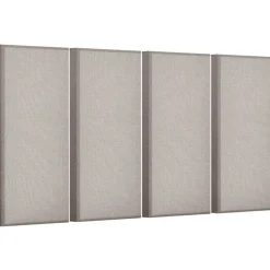 VEVOR 4 PCS Acoustic Panels, 2 inch Thick 23.6 x 11.8 inch Fiberglass Sound Absorbing Panels, Self-adhesive Soundproof Wall Boards, for Studios, Office, Home Theater,Meeting Room, Camel