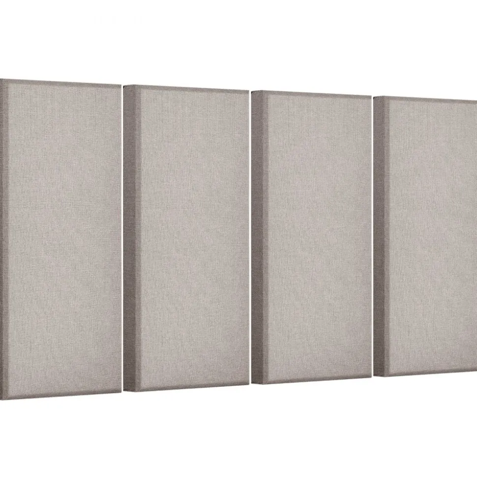 VEVOR 4 PCS Acoustic Panels, 2 inch Thick 23.6 x 11.8 inch Fiberglass Sound Absorbing Panels, Self-adhesive Soundproof Wall Boards, for Studios, Office, Home Theater,Meeting Room, Camel