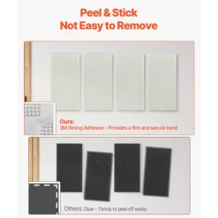 VEVOR 4 PCS Acoustic Panels, 2 inch Thick 23.6 x 11.8 inch Fiberglass Sound Absorbing Panels, Self-adhesive Soundproof Wall Boards, for Studios, Office, Home Theater,Meeting Room, Beige