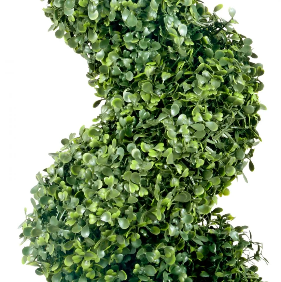VEVOR 2 pcs. Artificial Boxwood Tower Topiary Spiral Artificial Plant 122cm high Decorative Plant Green Plastic PE Iron Topiary Plants incl. 10 pcs. Replacement Leaves