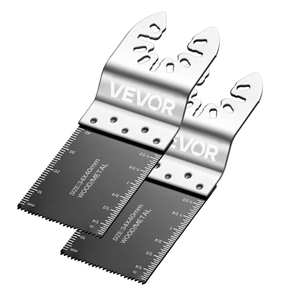 VEVOR 50PCS Bi-Metal Oscillating Saw Blades, Universal Quick Release Oscillating Multi Tool Blades, Multitool Tool Blades for Nails, Soft Metal, Wood, Compatible with Dewalt Milwaukee Bosch Ryobi